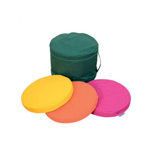 Round Floor Pads with Carry Case - Set of Six