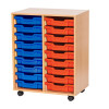 Double Tray Unit with 18 Shallow Trays