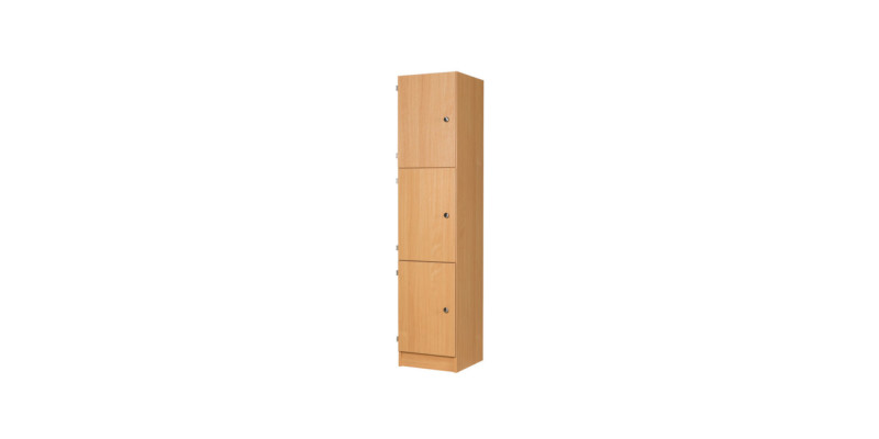 Three Door Wooden Locker 1370mm