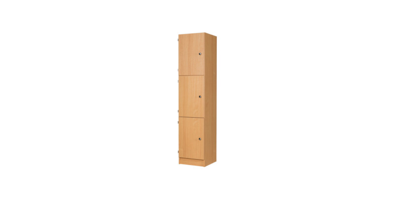 Three Door Wooden Locker 1800mm