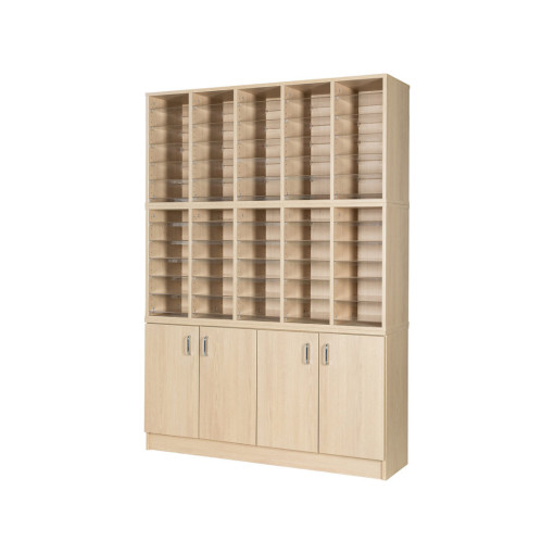 60 Space Pigeonhole with Cupboard Wide