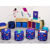 Space Illustration Large Pod Set of 4