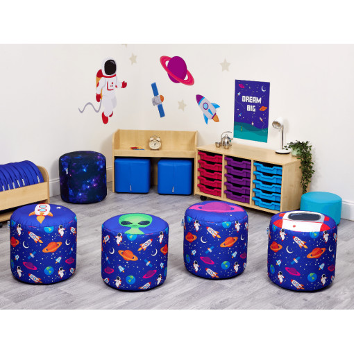 Space Illustration Large Pod Set of 4