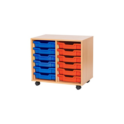 Double Tray Unit with 12 Shallow Trays