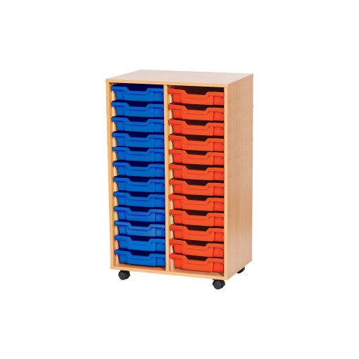 Double Tray Unit with 24 Shallow Trays