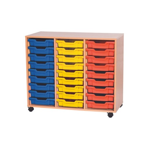Triple Tray Unit with 27 Shallow Trays