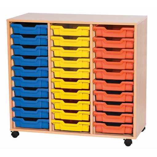Triple Tray Unit with 30 Shallow Trays