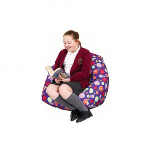 Printed Fruit & Salad Primary Beanbag Chair