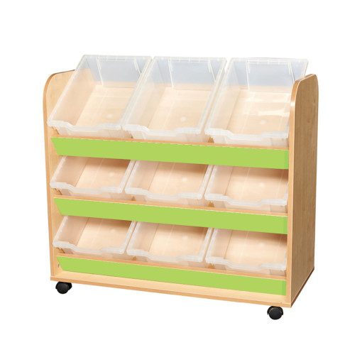 Kubbyclass Three Tier 9 Tray Easy Access Trolley