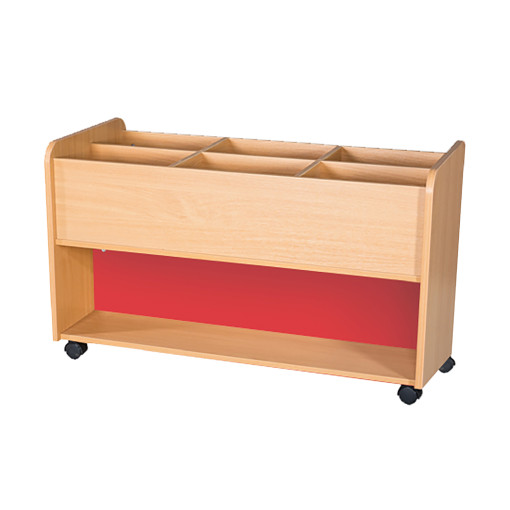 Mobile Book Trolley with Top Storage