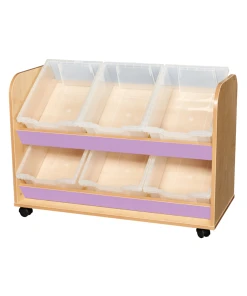 Kubbyclass Two Tier 6 Tray Easy Access Trolley