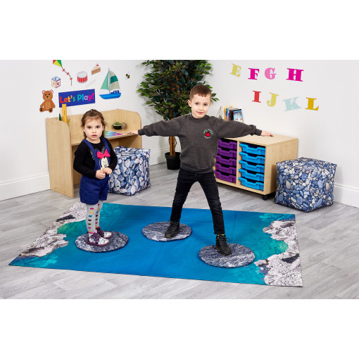 Stepping Stone Mats & River Floor Mat Set
