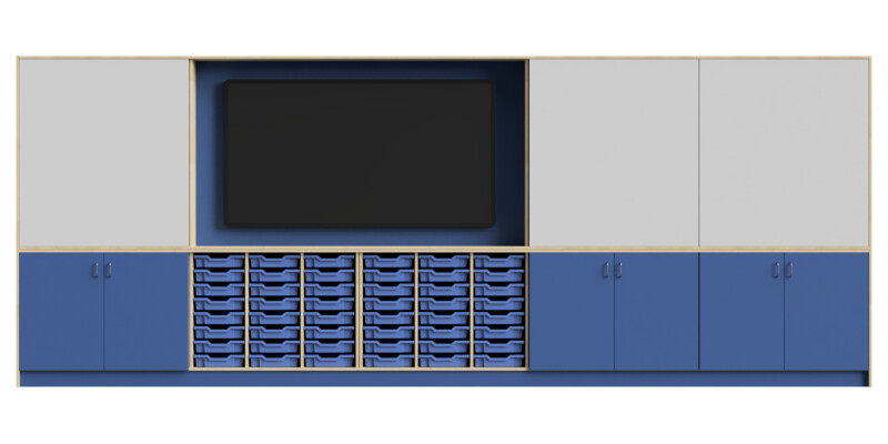 5 Metre wide Teaching Wall with Trays
