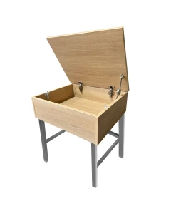 RetroMod Wooden Single School Desk